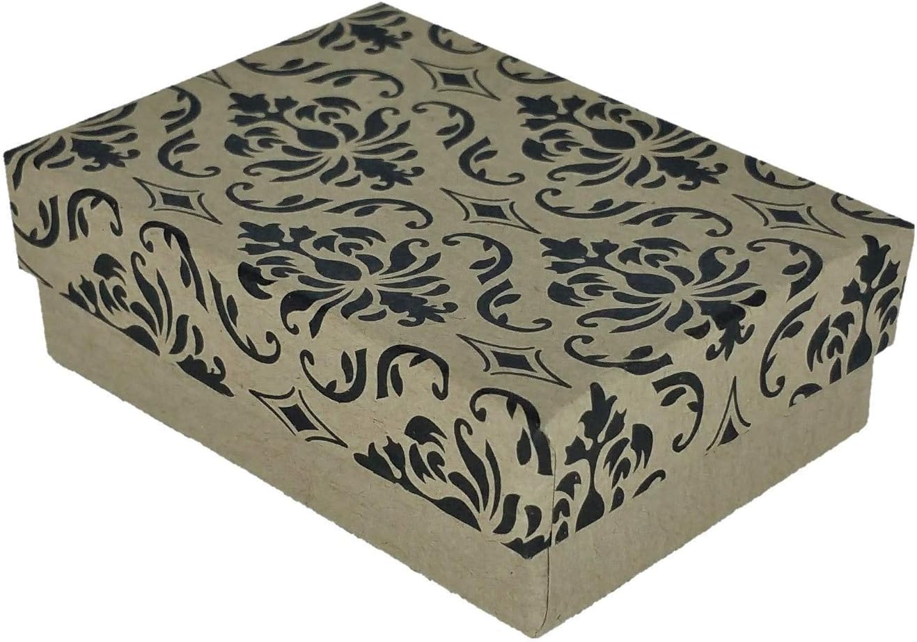 888 Display - Pack of 20 Boxes of 3 1/4" x 2 1/4" x 1"H Leopard Print Cotton Filled Jewelry Boxes