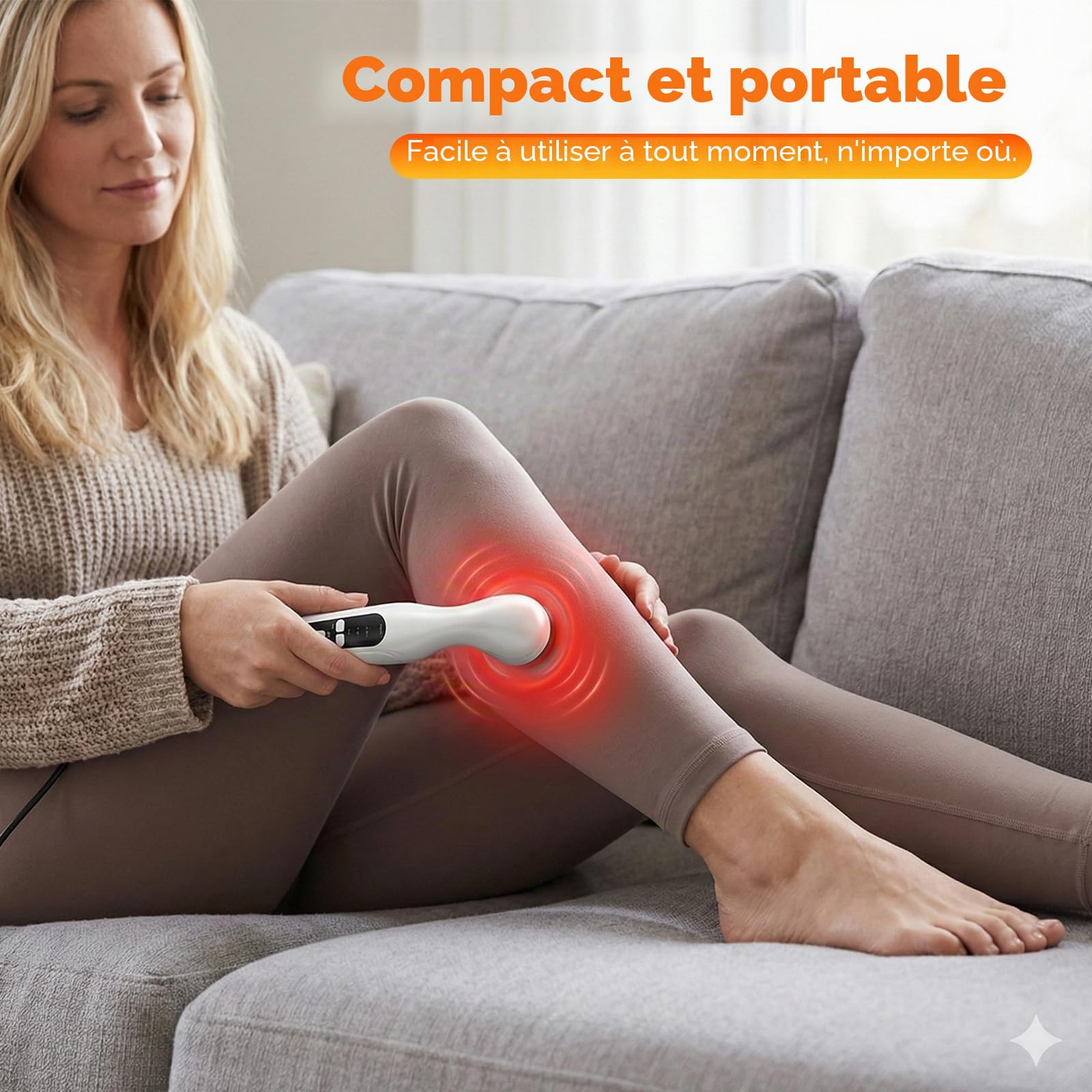 Appareil De PhysiothéRapie à Ultrasons, Appareil à ultrasons portable pour usage domestique, ChronoméTrage De 15 Minutes + 3 Vitesses RéGlables, pour le traitement de la douleur et de l'arthros