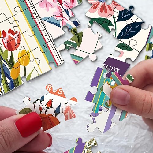 Miniatura 7 de Rompecabezas de flores para adultos de 1000 piezas, rompecabezas de collage vintage, rompecabezas retro de semillas de plantas de interior como buen