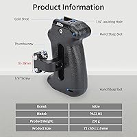Vista 2 de Nitze Mango lateral con tornillos de 1/4 pulgadas, mango lateral de cámara para jaula de cámara, jaula de monitor, arriba/abajo e izquierda/derecha
