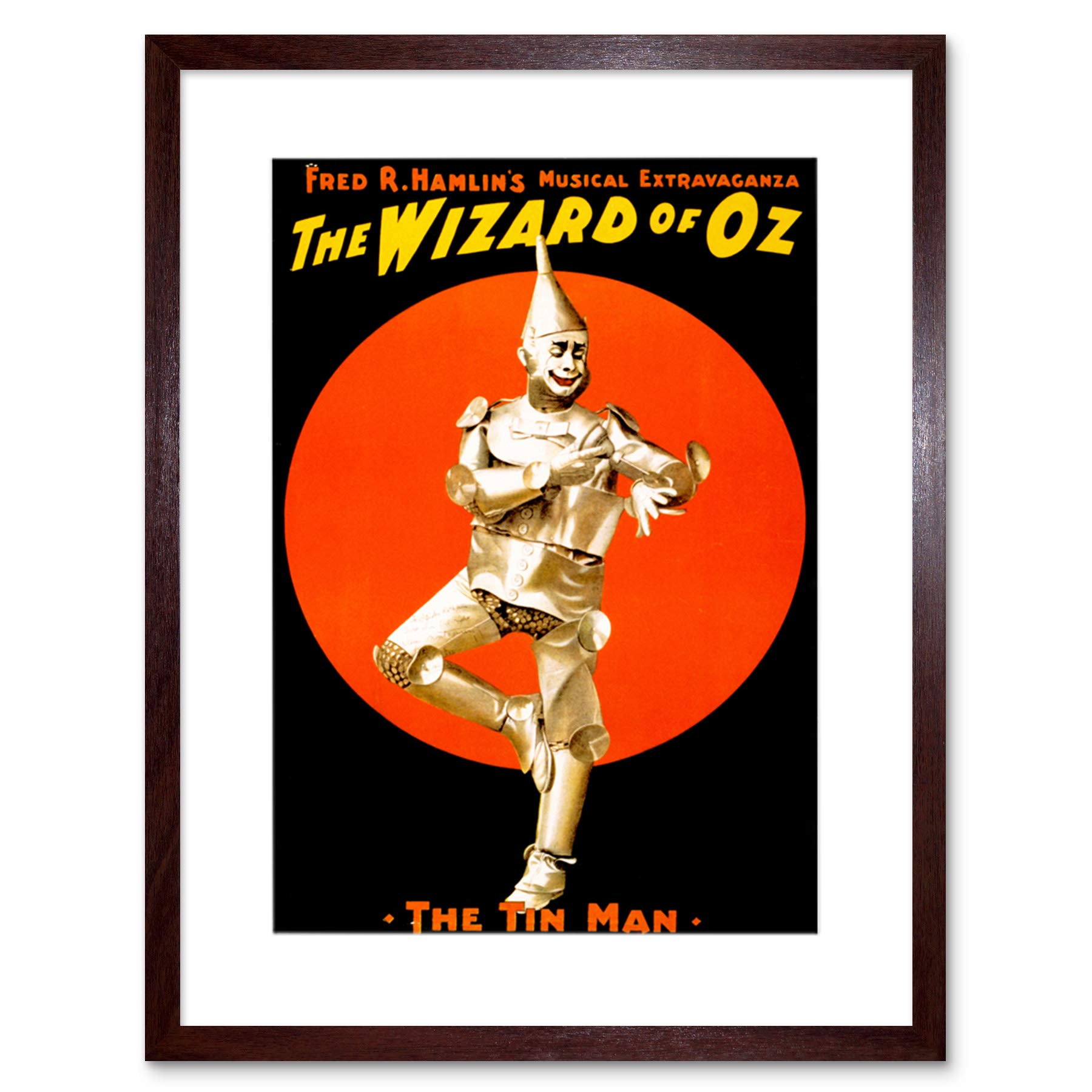 Wee Blue Coo Theatre Vintage Advert Wizard OZ Tin Man Framed Wall Art Print
