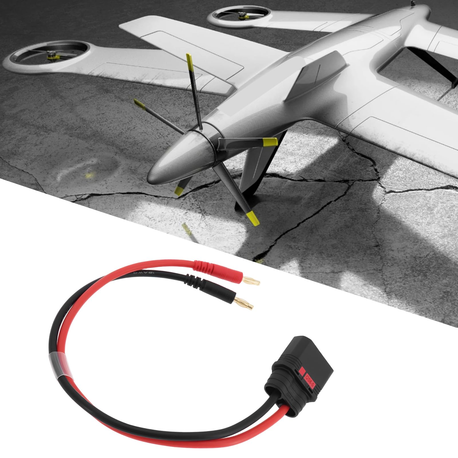 Create idea QS8 to 4mm Banana Bullet Plug Charger Cable Wire Lead 28cm 12AWG - Image 3