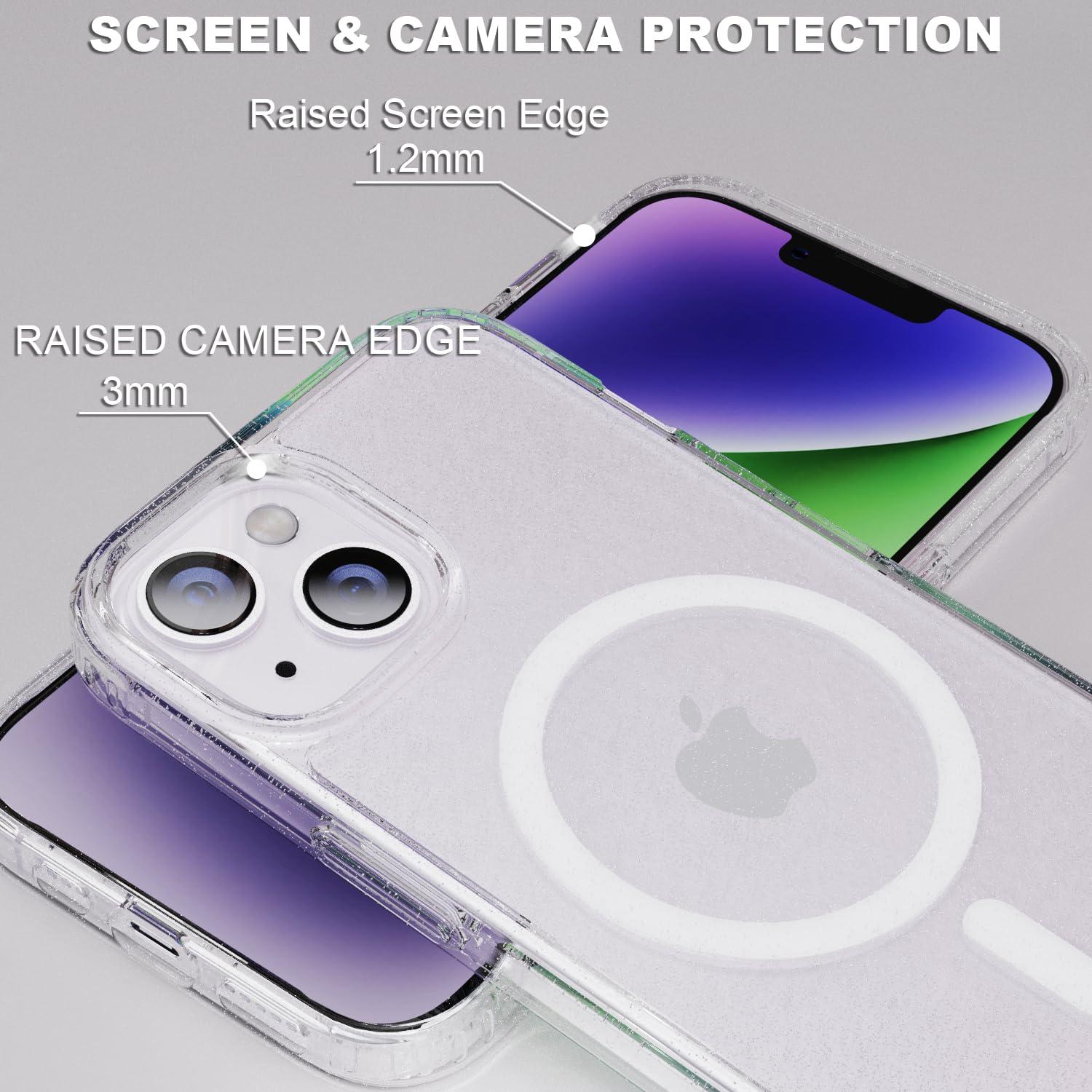 IPhone 14/13 Hülle Klar Mit Magnet - Vergilbungsgeschützt Mit Schutzfolie