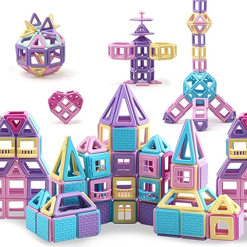 Miniatura 1 de 38 piezas de bloques de construcción 3D magnéticos STEM, juguetes educativos STEM, juego de bloques de azulejos magnéticos, juegos de apilamiento