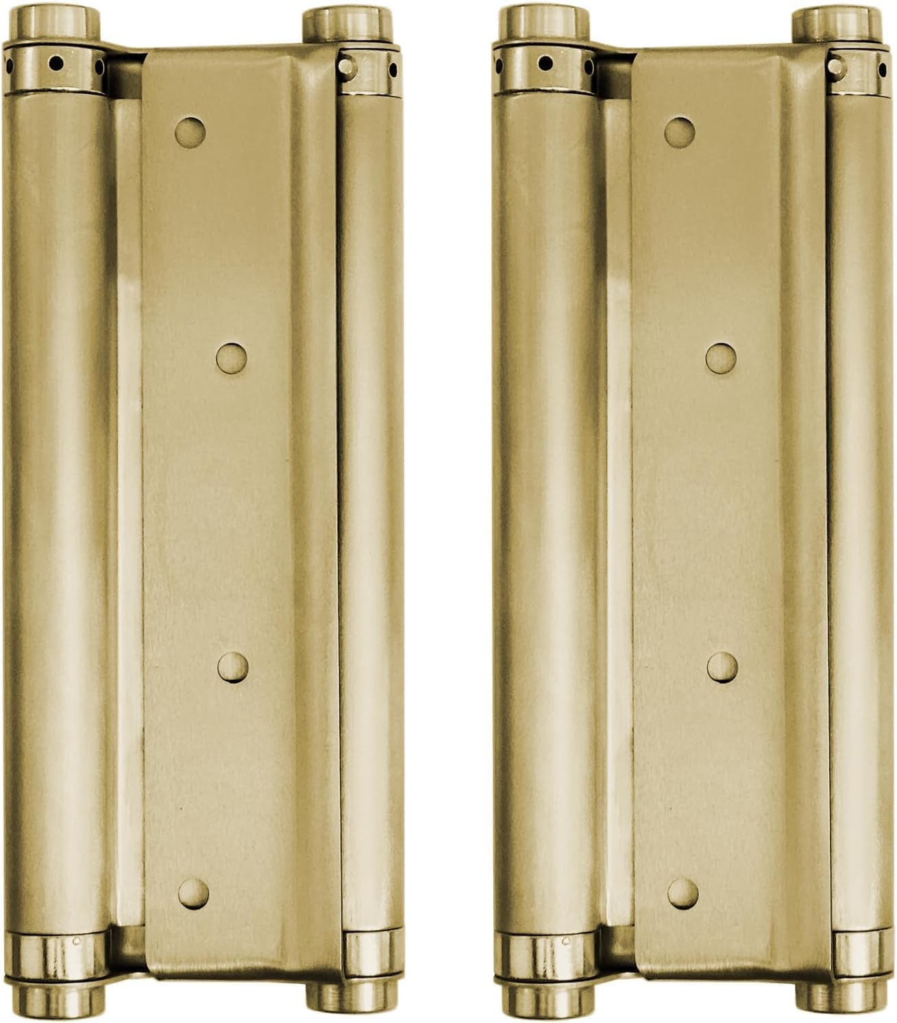 Pair of 8'' Heavy Duty Cafe Saloon Door Hinges Double Action Spring Hinge Stainless Steel Self-Closing 200mm (Bronze)