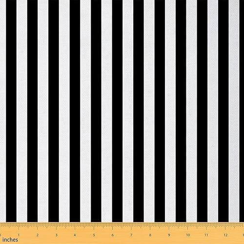 Black White Fabric by The Yard 2 Yard Stripes Upholstery
