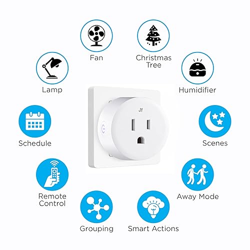 Miniatura 4 de Eyely GLP1000B - Enchufe inteligente, no requiere concentrador, control remoto de aplicación WiFi, Alexa, compatible con Google Home Assistant