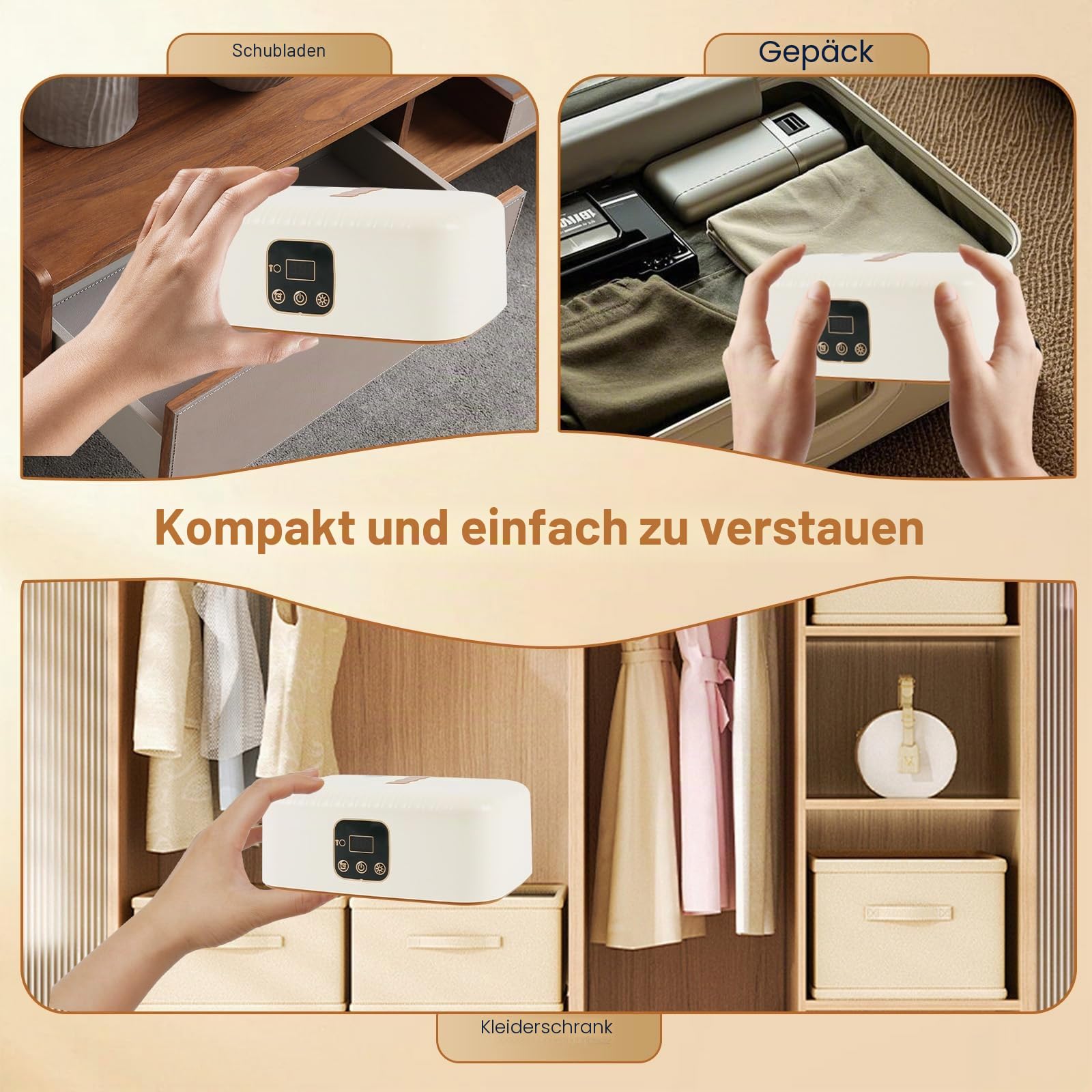 Tragbarer elektrischer Wäschetrockner, 600 W Mini-tragbarer Wärmepumpentrockner mit 1-8-Stunden-Timer, kleiner Heißlufttrockner für Zuhause, Heim und Reisen