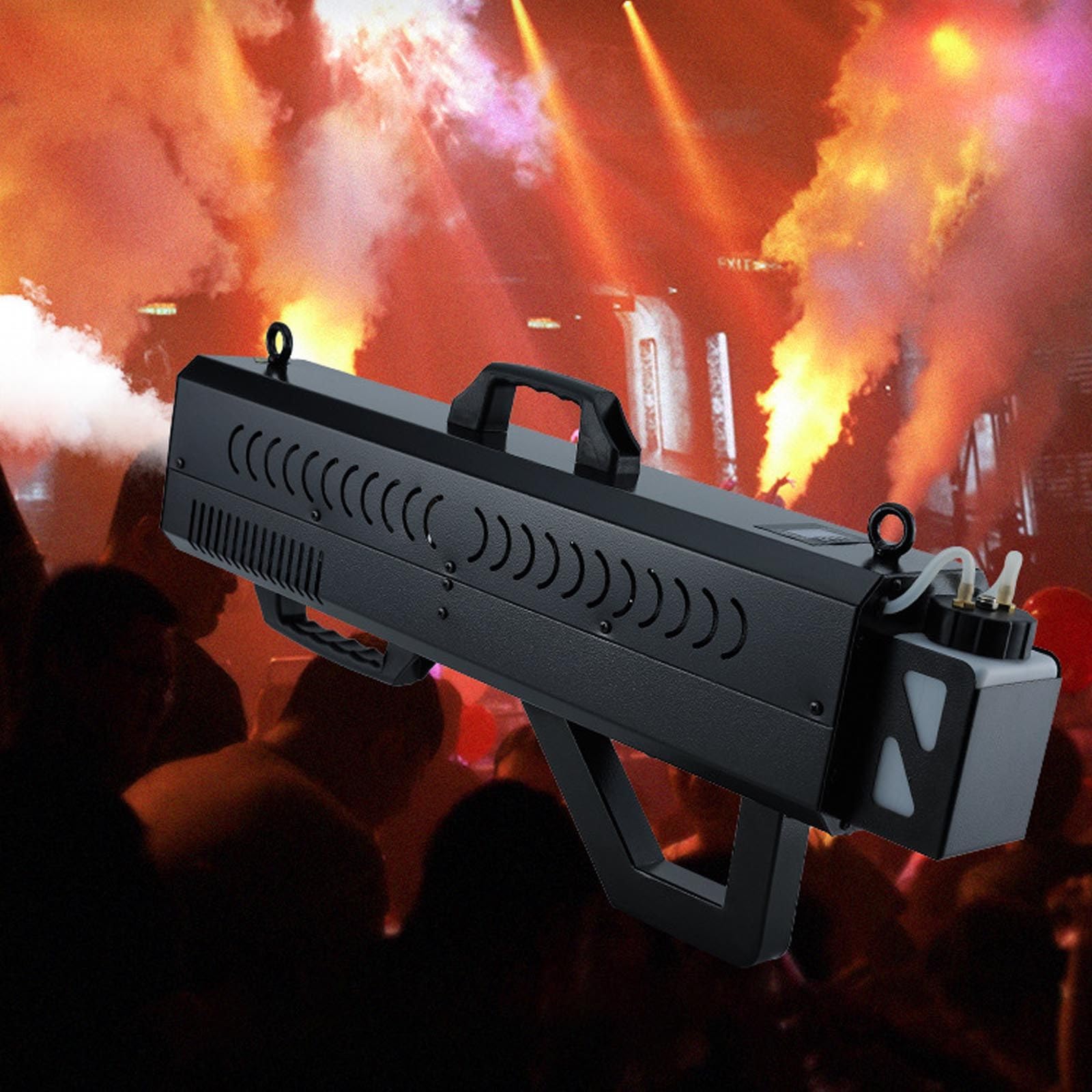 Pistola Fumogena per Feste,Macchina del Fumo da 1500 W con Luci A LED, Attrezzatura per Effetti Scenici per Palcoscenici da Dj, Feste, Matrimoni, Eventi Speciali, Festival Musicali Blue
