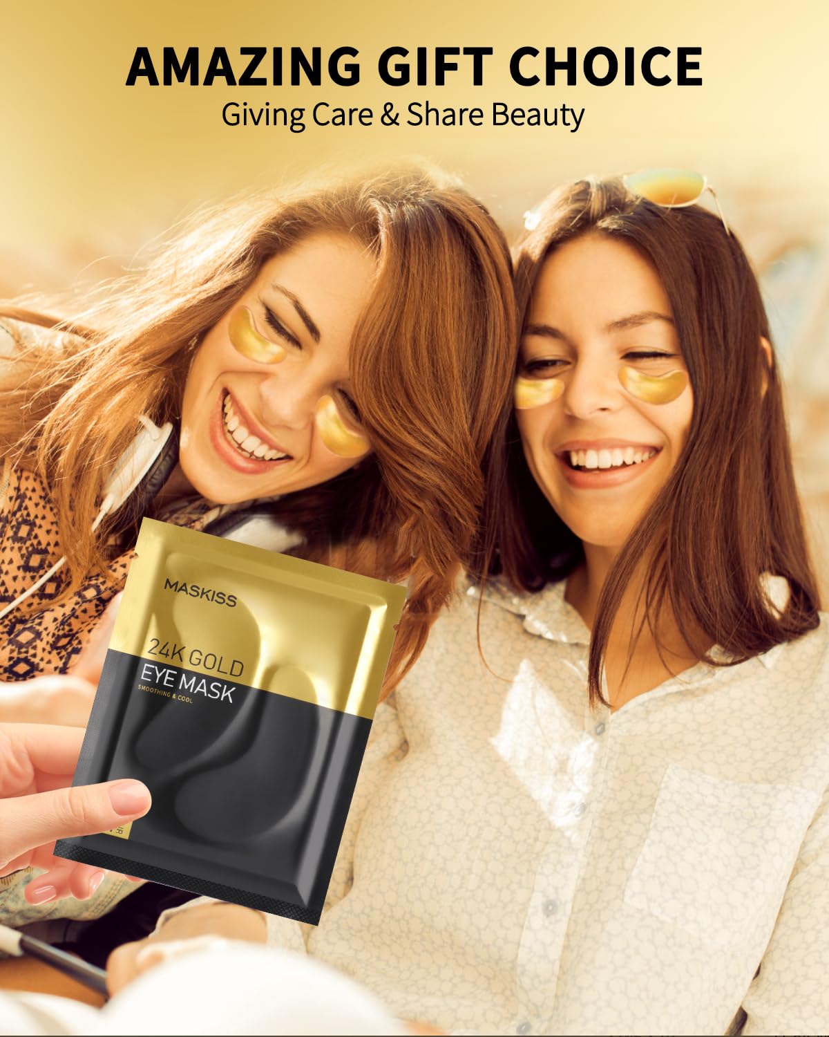 Parches para debajo de los ojos (24 pares) - Mascarillas gel ojos de oro de 24K Cuidado de la piel enriquecido con abundante colágeno, ácido hialurónico almohadillas
