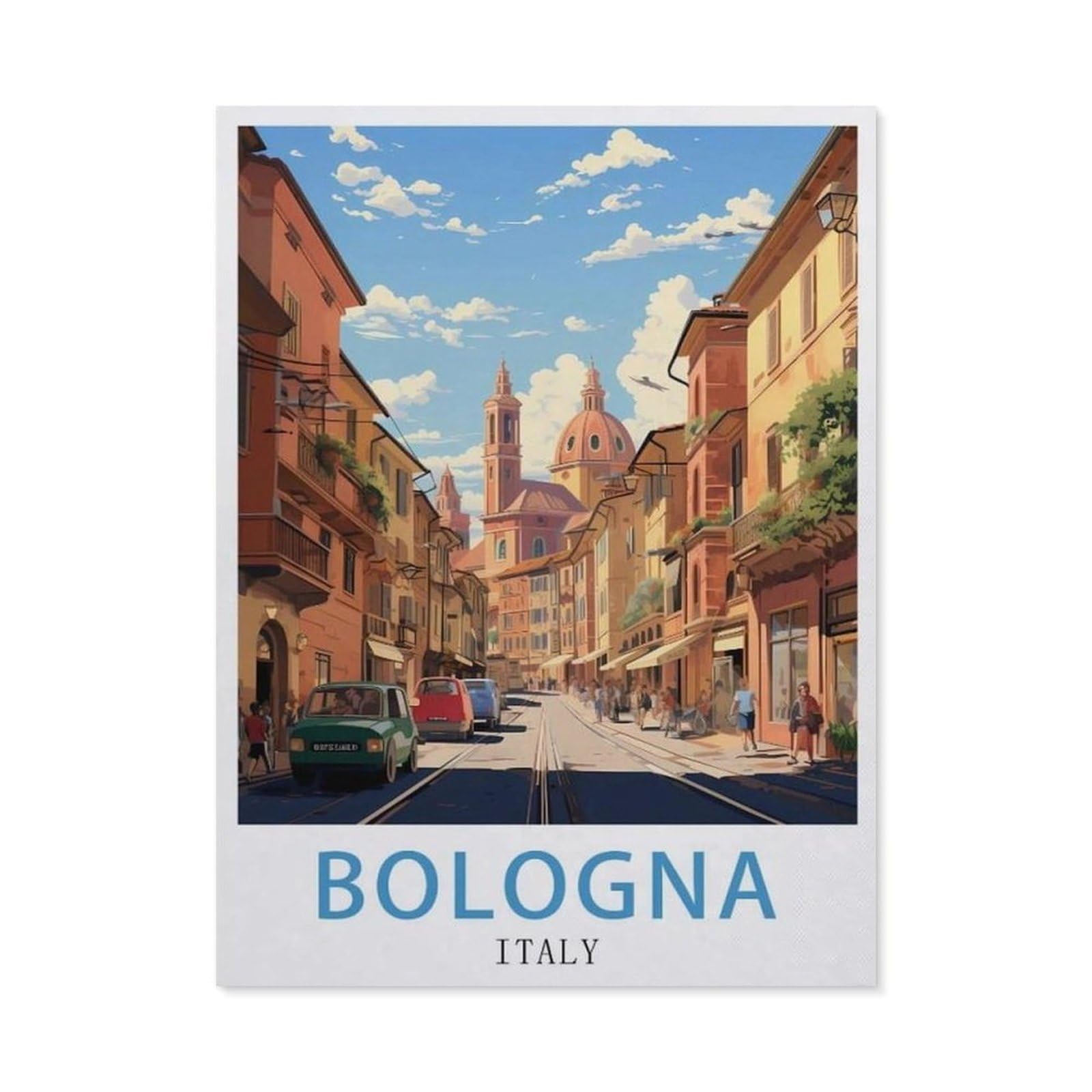 Metal Tin Sign，Bologna Italy(30x40cm）