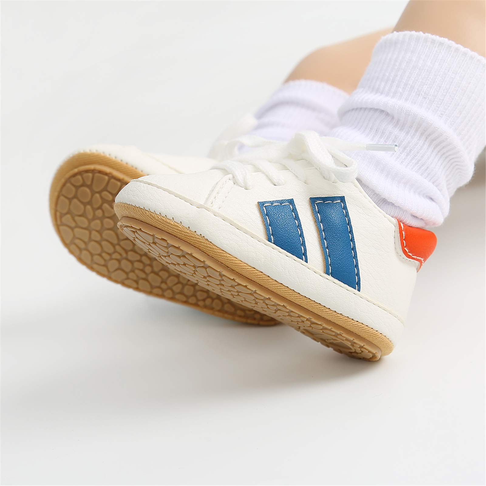 RVROVIC Baby Boys Girls Sneakers Anti-Slip Oxford Loafer Flats Infant Toddler PU Leather Soft Sole Baby Shoes - 4