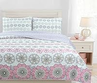 Vista 12 de Cozy Line Home Fashions Juego de ropa de cama reversible de 100 % algodón, colcha reversible para todas las estaciones