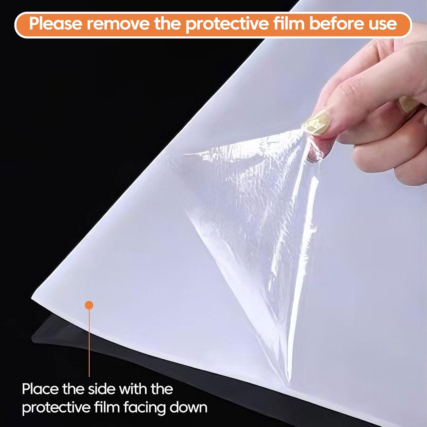 Large Silicone Mats for Kitchen Counter,16" x 72" Heat Resistant Silicone Mat,Food Grade Silicone Pastry Mat,New Skin-Friendly Material Silicone Countertop Protector Mat,Freely Cuttable,Translucent