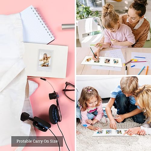 Miniatura 7 de Álbum de fotos hecho a mano con espacio de escritura para cámara Fujifilm Instax Mini, álbum de fotos de 2 x 3 pulgadas, álbum de fotos Polaroid