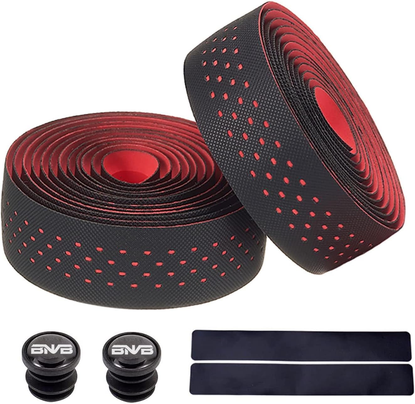 PLATTBK Bike Handlebar Tape Breathable Non-Slip Road Bike Bar Tapes Shock-Absorbent Bicycle Handlebar Tape,Red