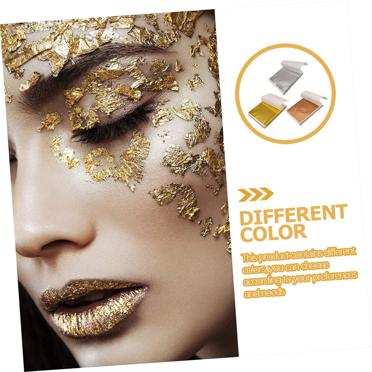 DOITOOL 900 Blatt Teiliges Imitations Goldfolie Blattgold in Gold Roségold und Silber Glänzende Bastelfolie für DIY Handwerk Malerei Vergoldung und Dekoration Leicht Anzuwenden Sicher und