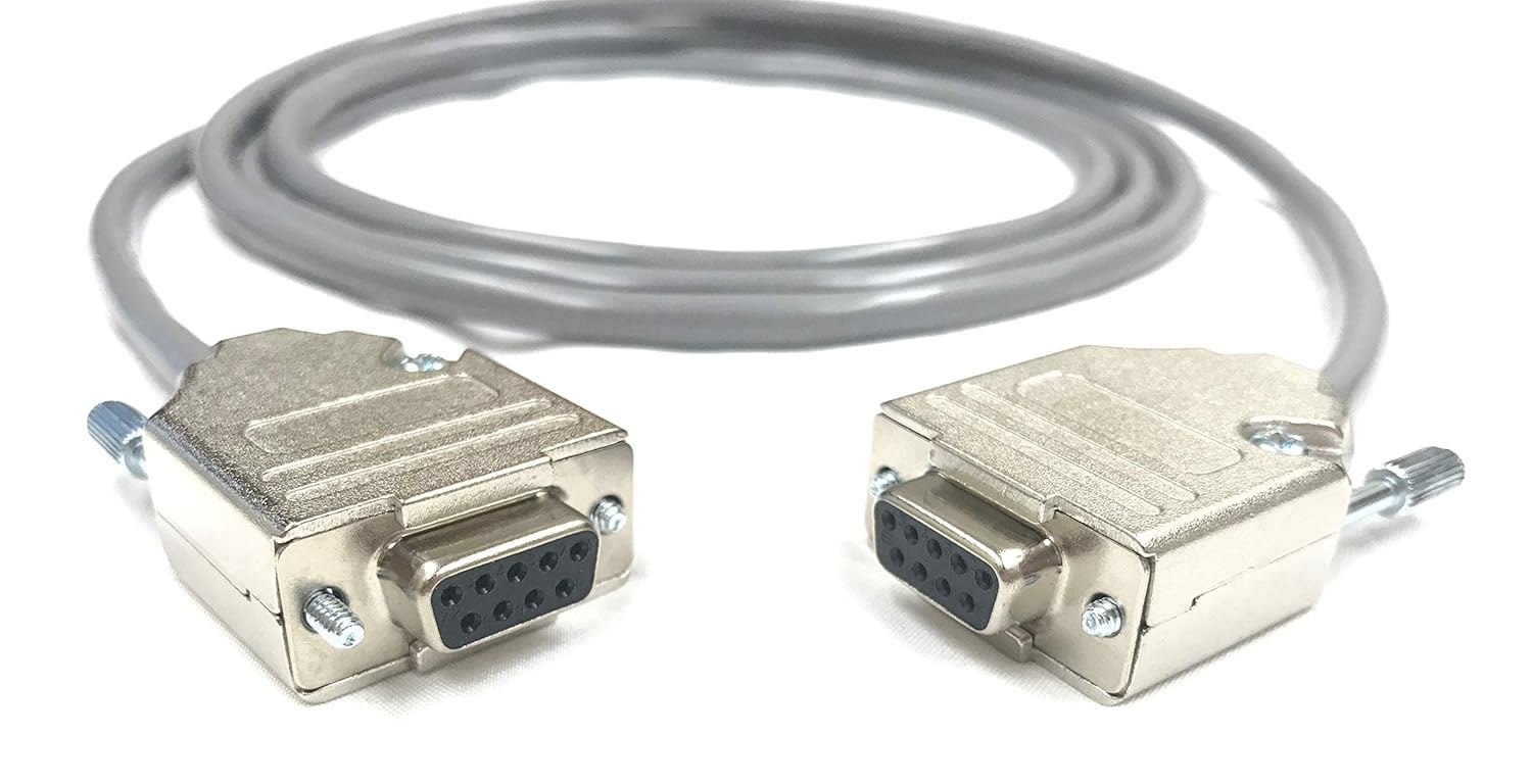Custom Cable Connection 3 Foot DB9 Female to Female RS232 Serial Cable - 24 AWG with Grey PVC Jacket - Made in USA
