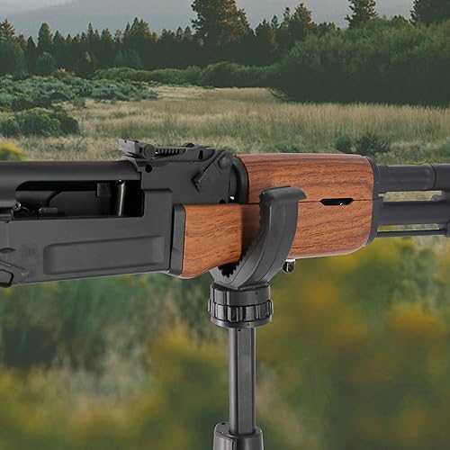 Miniatura 5 de HUNTPAL Portable Bench Shooting Tripod Table Shooting Stick Gun Rifle V Yoke Rest Gun Holder for Target Shooting Range Outdoor Hunting, Aluminum