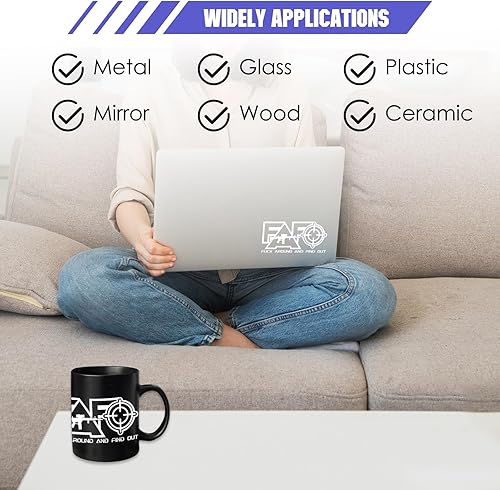 Miniatura 5 de FAFO Fuck Around - Calcomanías de vinilo divertidas para auto con texto en inglés "Fuck Around Find Out", para laptop, automóvil, camión, ventana,