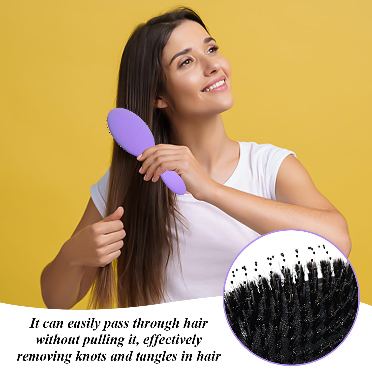 2 Pezzi Di Massaggio Per Capelli Pettine, Strumento Di Parrucchiere, Maniglia Di Comfort Ergonomica, Comodo Pennello Per La Pulizia Da Viaggio, Oggetti Di Scena Per Lo Stile Delle Donne.