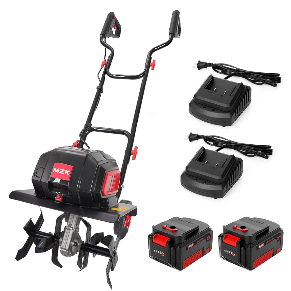 Amazon | MZK 40V 12インチ コードレス ガーデン耕うん機 幅12