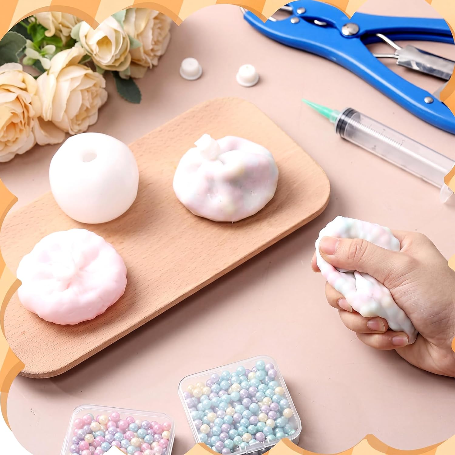 12 Pcs DIY Ball Making kit Blank Balls Skin image 5