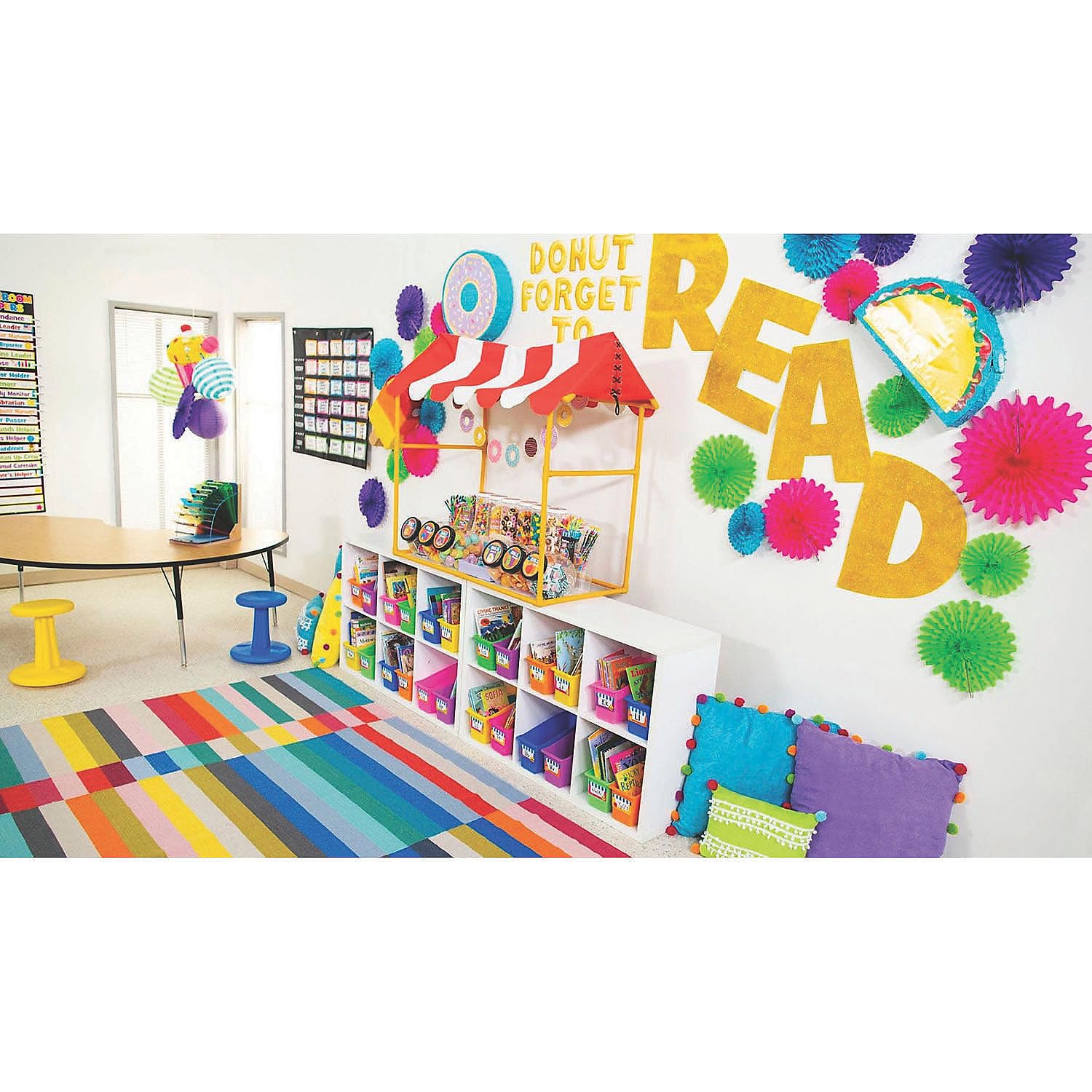 Fun Express Small Group Rotation Pocket Chart - 37 Pieces - Educational and Learning Activities for Kids Disco - Classroom Teacher Must Haves School Supplies - Image 3