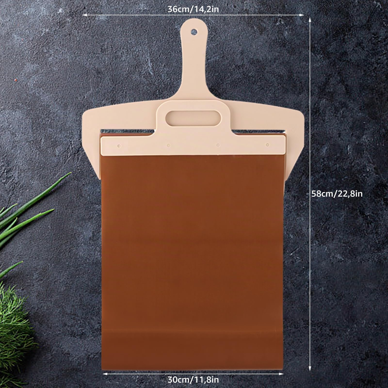 2 pala per pizza 58 x 30 cm, con manico e panno da forno, pala per pizza scorrevole, per pizza con rivestimento antiaderente