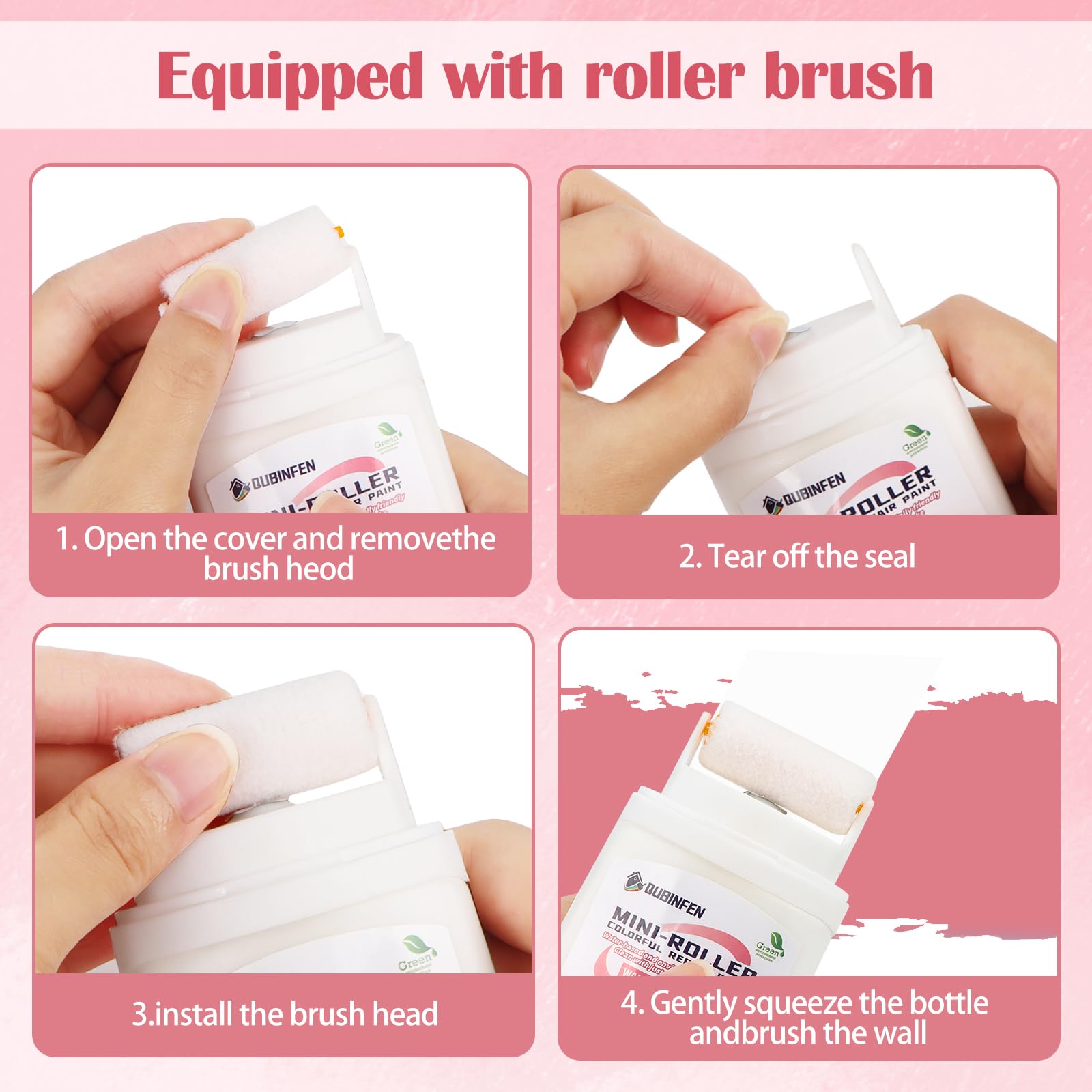 Rullo Ripara Pareti Con Vernice Bianca - Per Crepe, Graffiti E Macchie, Facile Da Usare - Foto 8