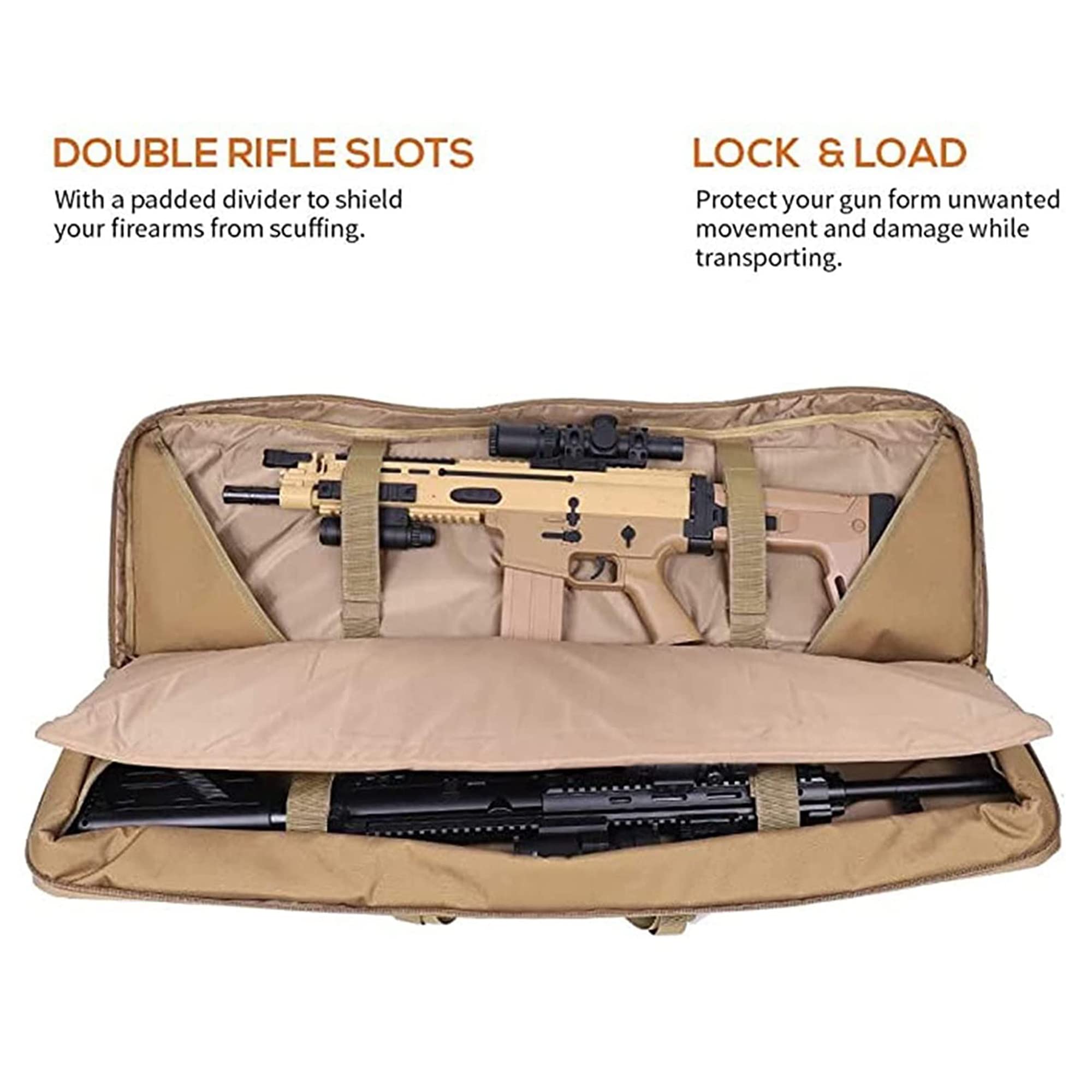 Custodia per Fucile Custodie per Fucili Double Long Rifle Gun Case Borsa Fucile/Nero/93Cm