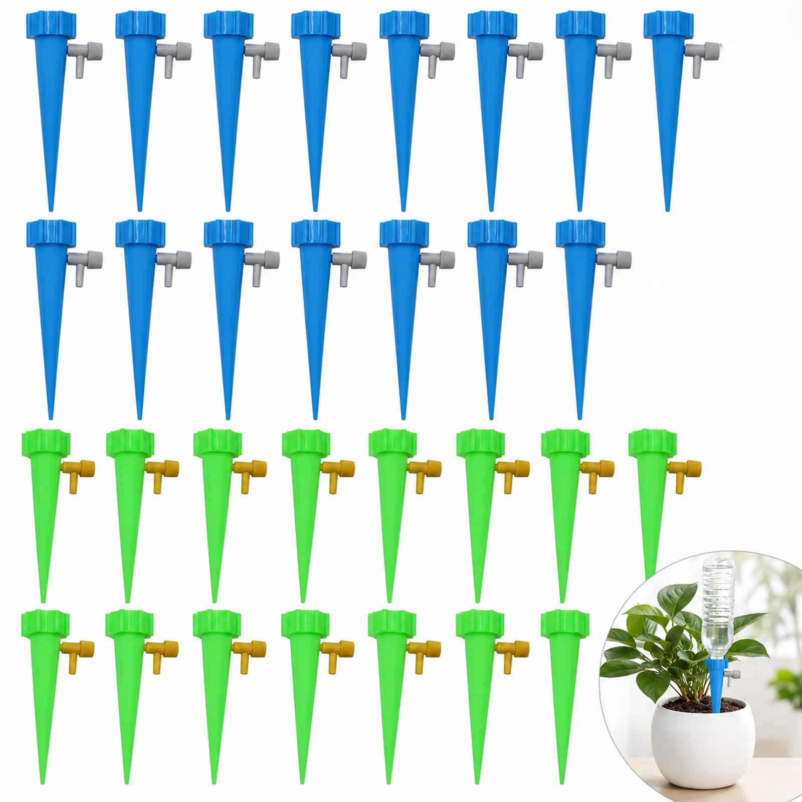 30 Adjustable Drip Feeders with Slow Release Plant Watering Kit