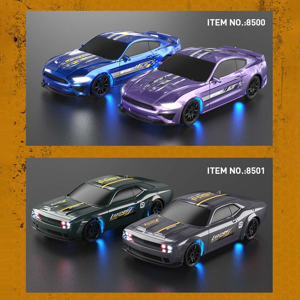 Mini RC Drift Car w skali 1/43, 2,4 GHz, w pełni proporcjonalny elektryczny samochód wyścigowy RC ze światłami LED, prezent dla dorosłych (wersja RTR)
