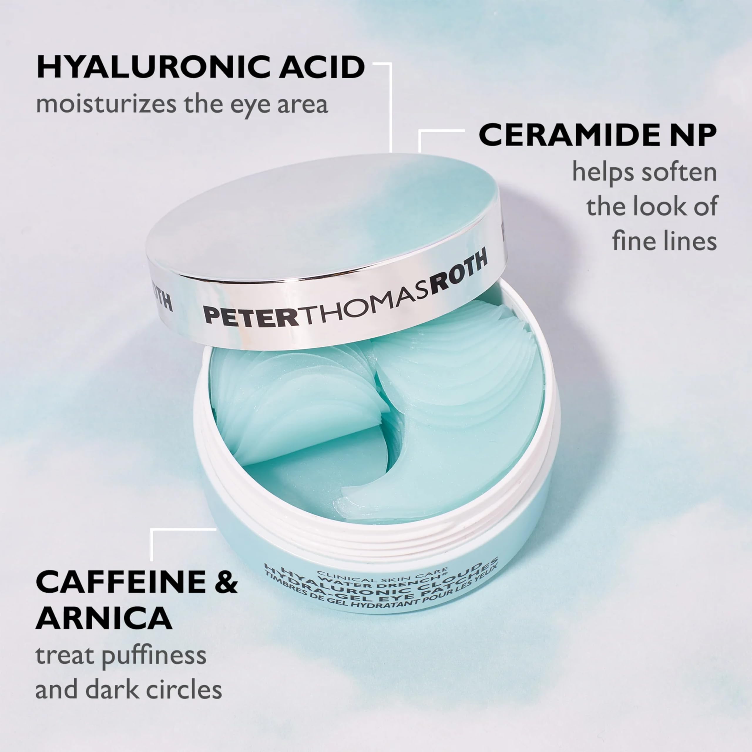 Peter Thomas Roth Water Drench® Essentials 2-Piece Set – Hyaluronsäure Feuchtigkeitsset mit Cloud Cream & Eye Patches – Intensive Hydration für Gesicht & Augen – Anti-Aging Pflege