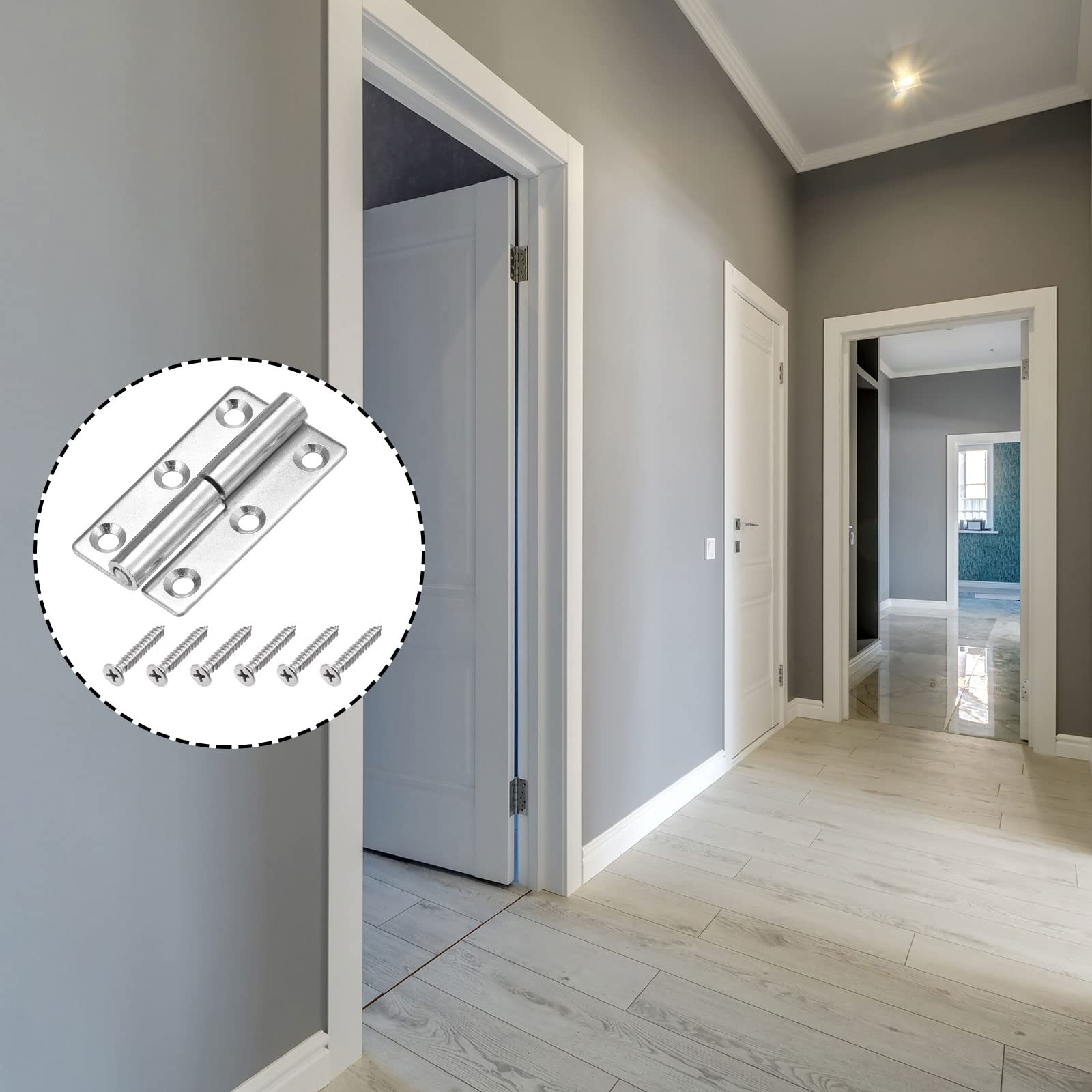 METALLIXITY Lift Off Hinge (64mm/2.5") 4Pcs, 304 Stainless Steel Left-Handed Slip Joint Small Flag Hinges - Image 3