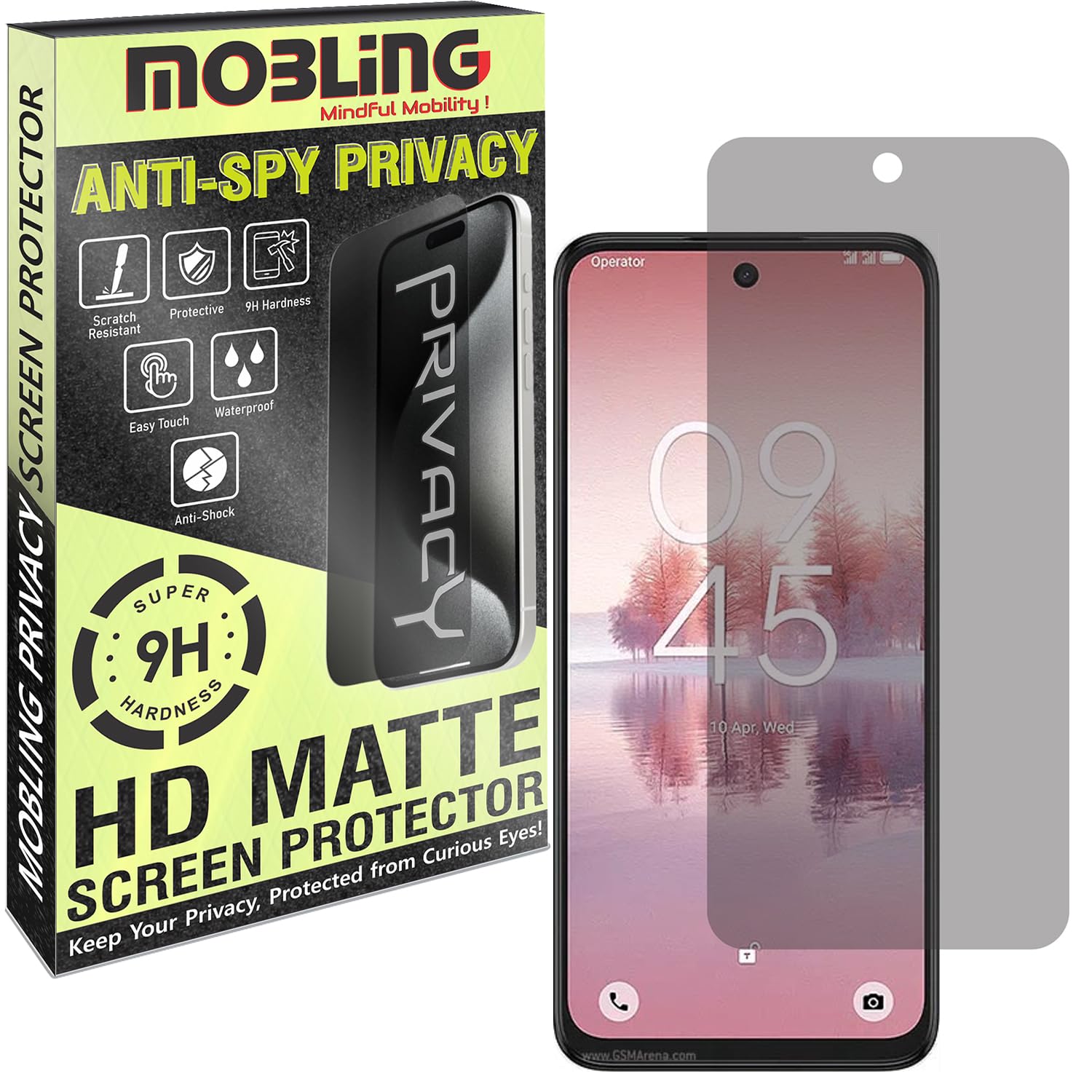 Privacy Matte Screen Protector Compatible with TCL 60 SE NxtPaper, Anti Peep, Anti Glare, Anti UV Screen Guard, Anti Spy Fiber Screenguard, Not a Tempered Glass