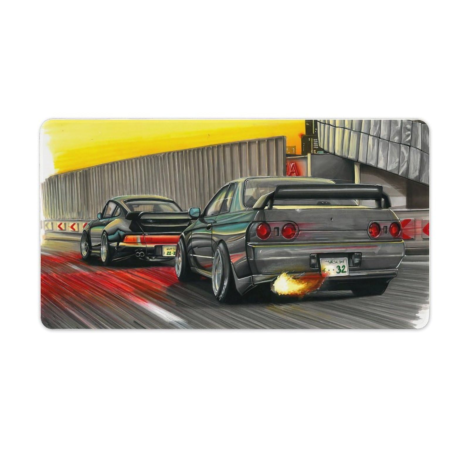 Tapete de mouse JDM Japanese Car Art Skyline GTR R32 para jogos de