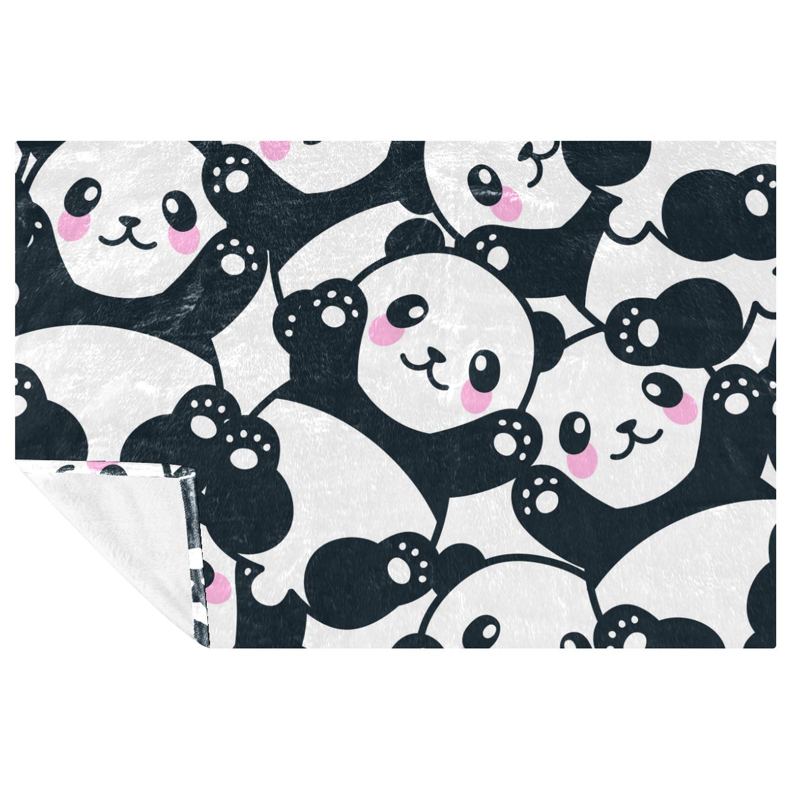 Couverture chaude panda pour camping, pique-nique et lit
