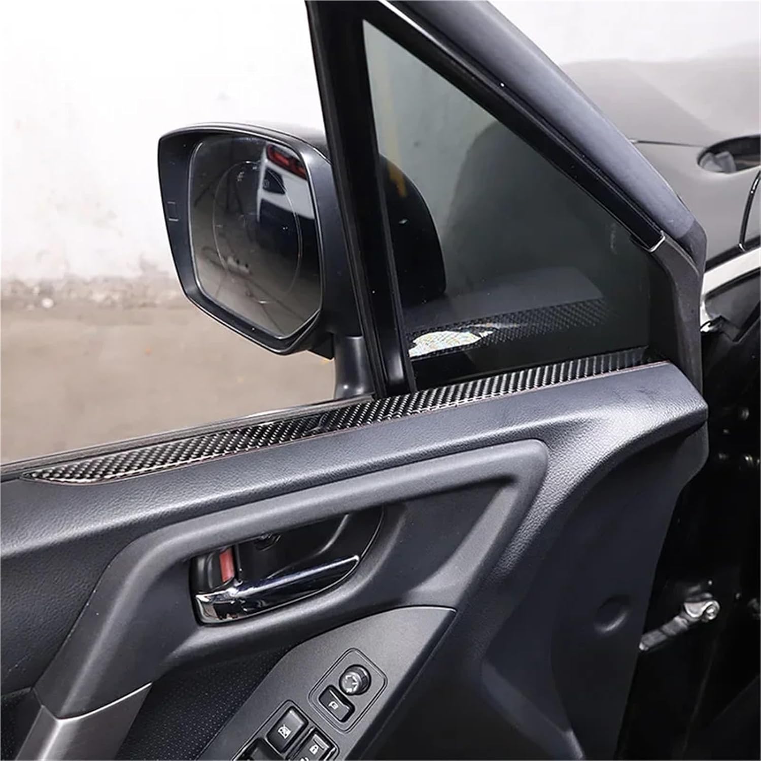 Compatible with Subaru Forester 2013-2018 Soft Carbon Fiber Front Inner Door Panel Trim Decorative Sticker Interior Modification Accessories