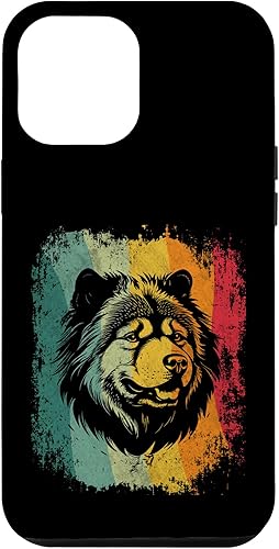 Funda para perro Chow Chow Chow de estilo retro para iPhone 14 Pro Max