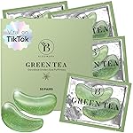 BLOOMORA Green Tea Under Eye Patches (30 Pairs) - For Dark Circles & Puffiness - Hydrating Green Tea Eye Mask