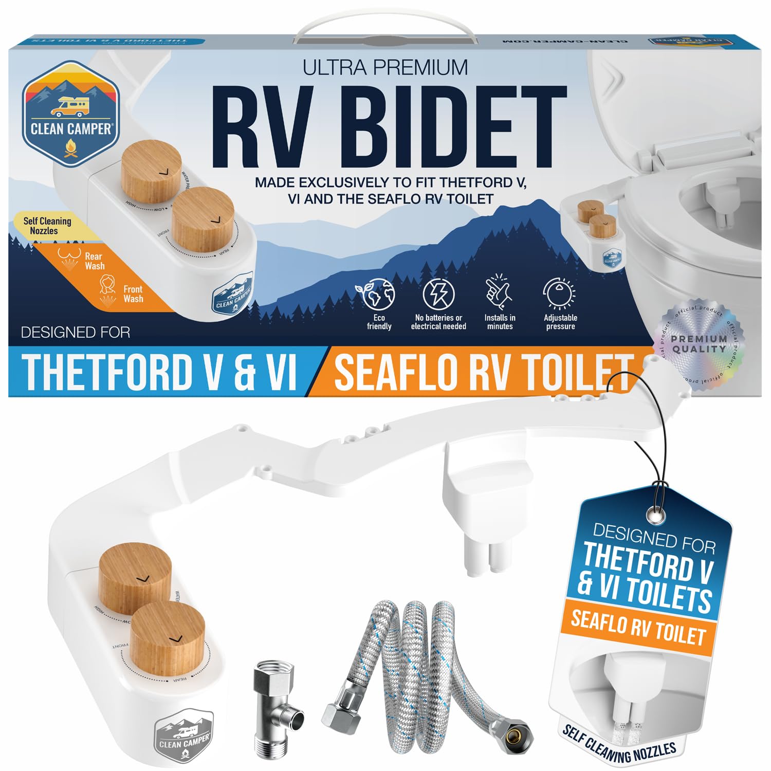 RV Bidet Only Fits Thetford V Thetford VI SeaFlo Plastic Toilets Not for Porcelain RV Toilets Easy Install