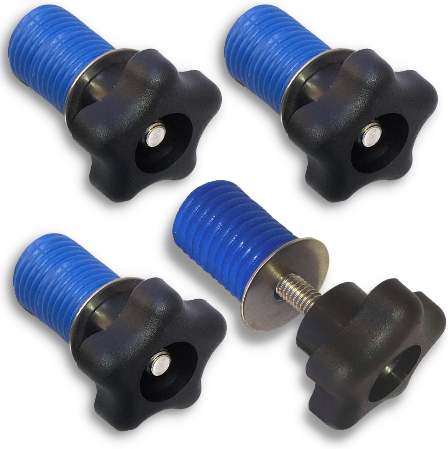 GripPRO Knob Tie Down Anchors 4 Pack for Polaris RZR, Sportsman & Ace with 1" Lock & Ride Bed Holes, Secure Gear, Coolers, Tools, Fits 1000, 900, 850, 570, Not for Ranger or General, US-Owned Brand