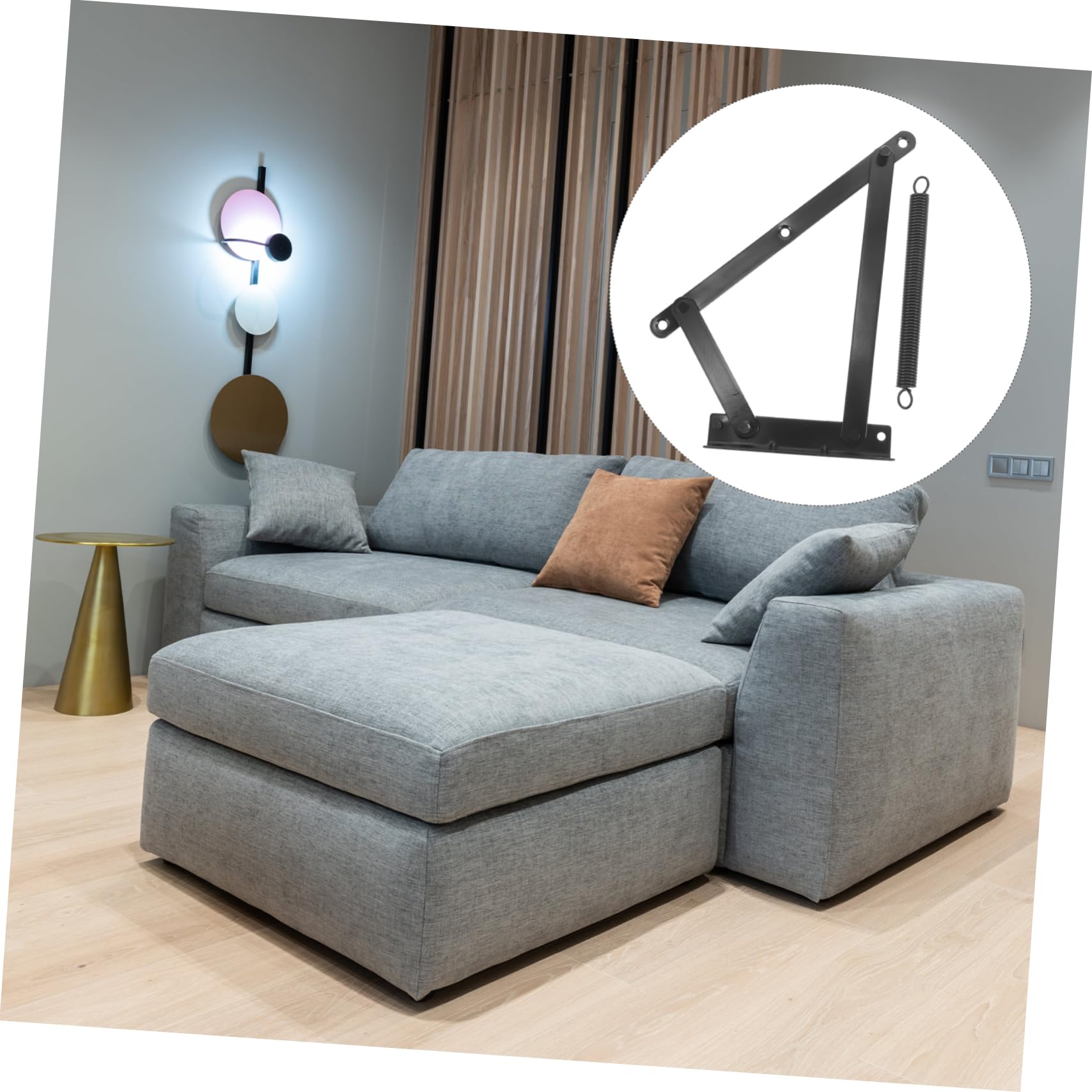 Operitacx Sofascharnier Edelstahl Federscharnier Dreieck Stützscharnier Klappbarer Hebebügel für Schrankmöbel Wohnzimmer Schlafzimmer