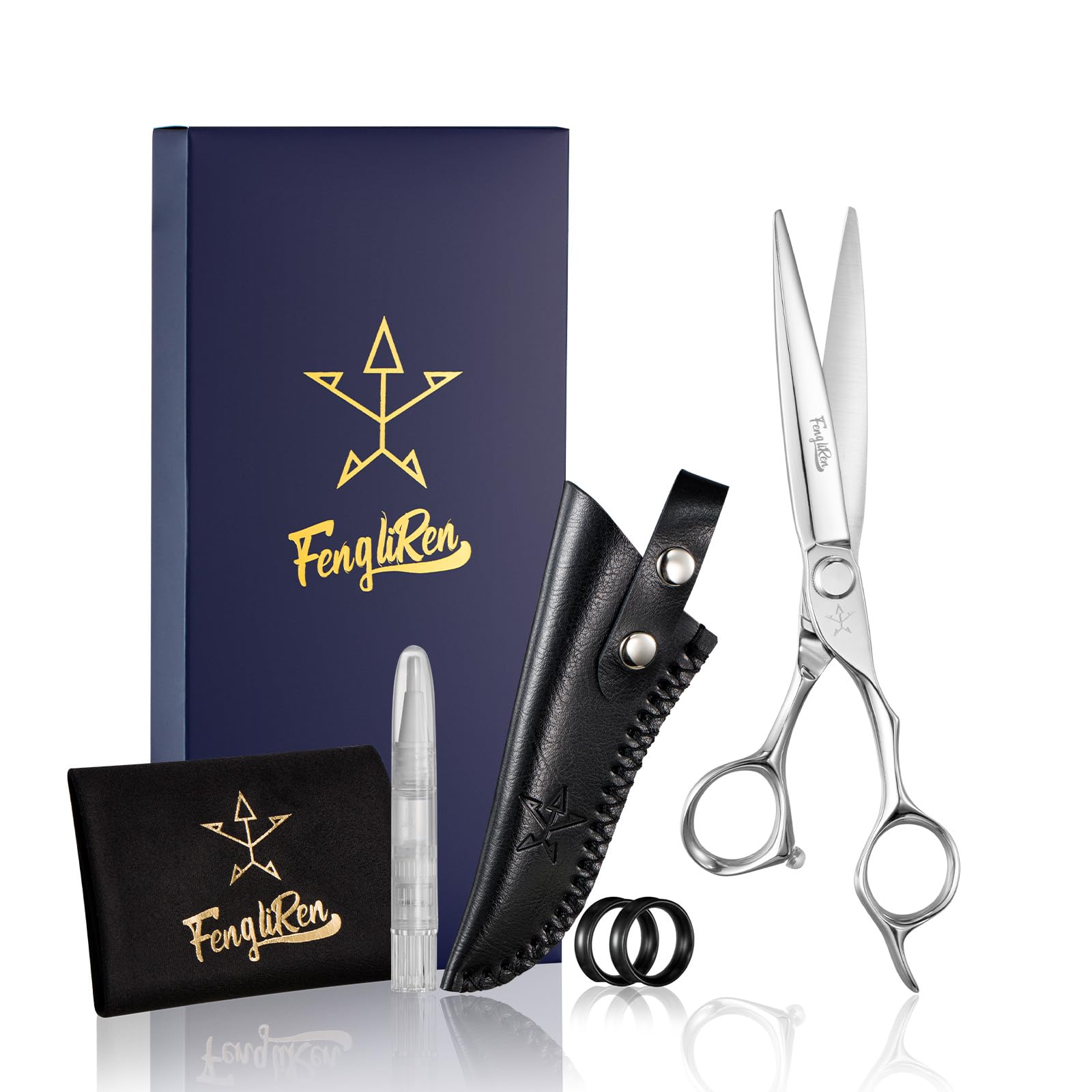 Fengliren High-end Professional Extremely Very Sharp Barber Hair Cutting Scissors Hairdresser Shears For Hair 6.3 Inch Haircut Scissor Made Of Dynamic