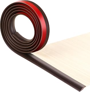 BNELL Floor Transition Strip Self Adhesive-PVC Carpet & Floor Edging Trim Strip,Threshold Transitions Suitable for Threshold Height Less Than 5mm (9.84FT_Walnut Grain)