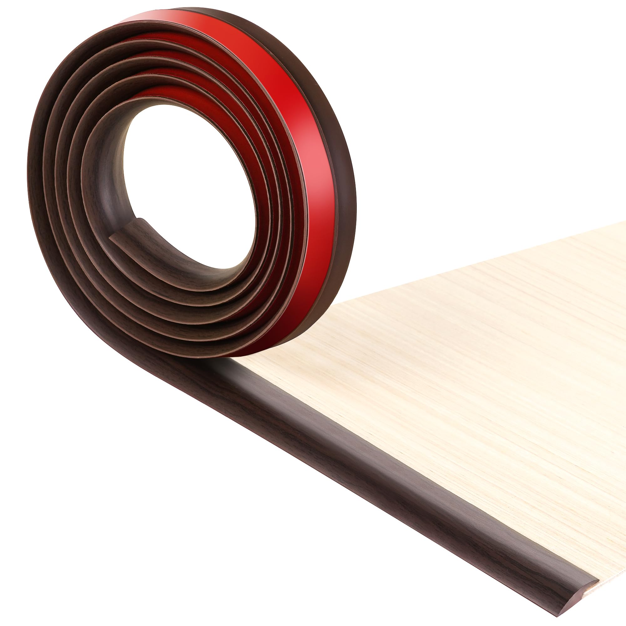 Bande de transition de sol en PVC grain de noyer autocollante pour seuil de 7mm