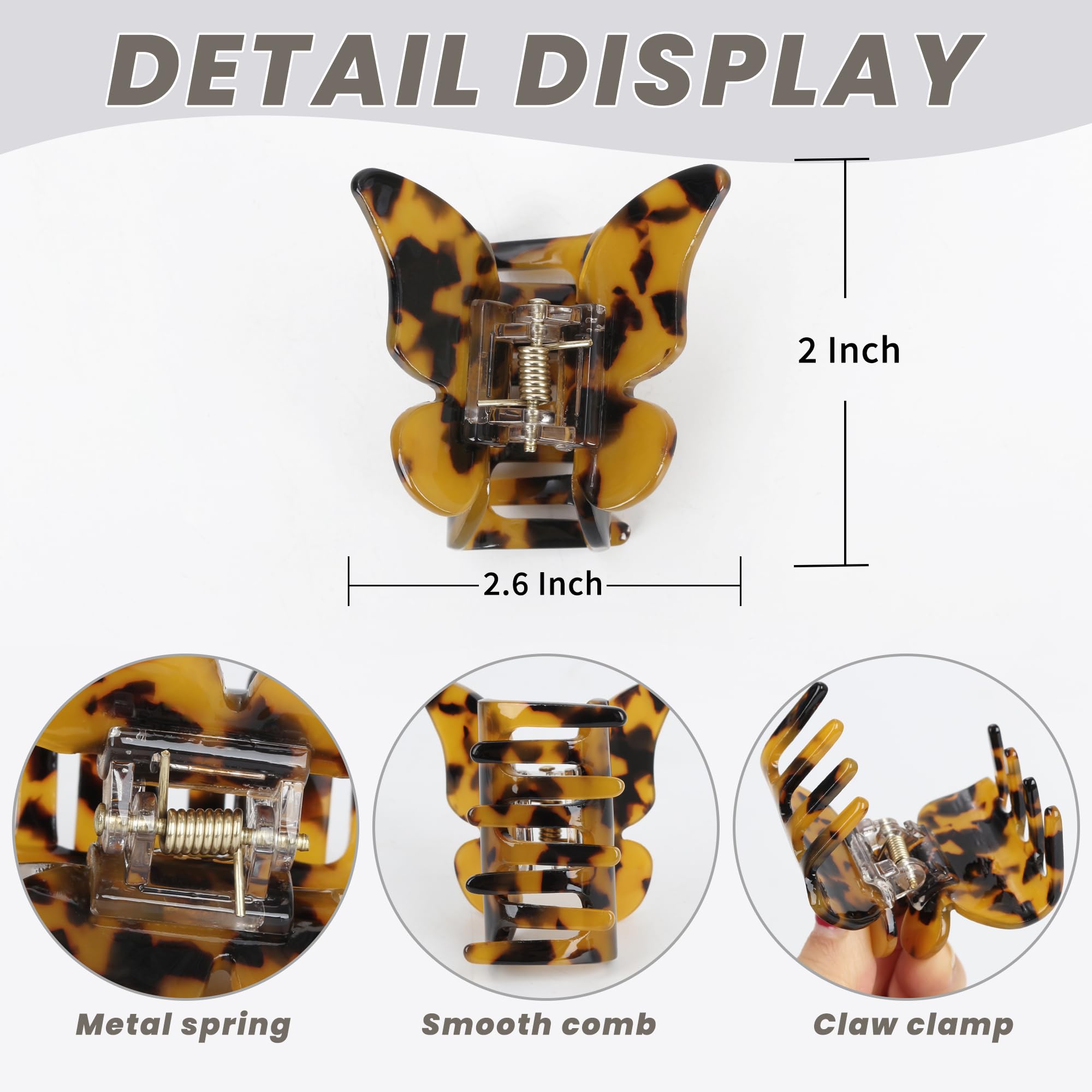Amazon.com : Butterfly Hair Clips Hair Claw Butterfly  display picture 1