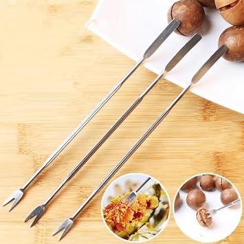 6 Pcs Stainless Steel Seafood Forks Picks, Multifunctional Lobster Crab Leg Oyster Shellfish Tools, Nut Fruit Fork for Kitchen Picnic Camping