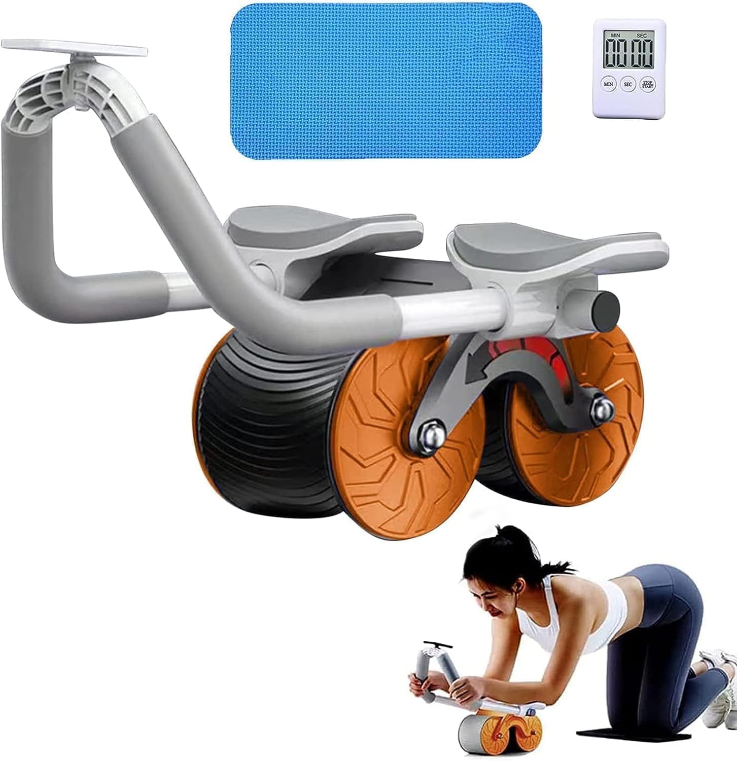 Core Master Abdominal Roller With Elbow Support and Knee Pad Mat,Suicune Abdominal Exercise Roller, Automatic Rebound, Double Wheel Design, Abs Workout Equipment, Perfect Home Gym Fitness (B0CKTND792) Amazon Price History, Amazon Price Tracker